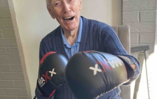 Harry boxing at 98.