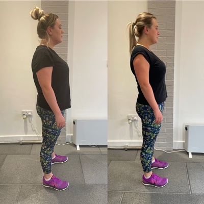 Hannah's before and after